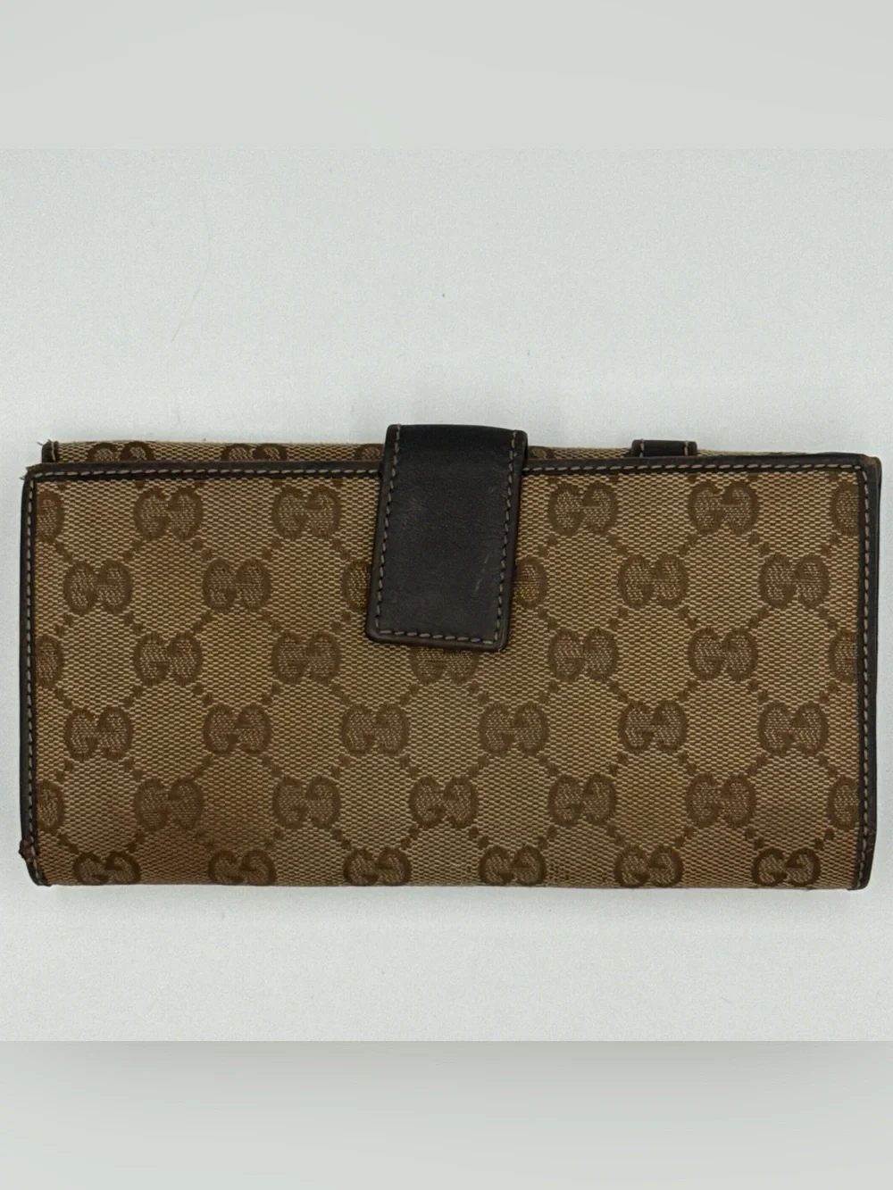 Vintage Gucci Royal Continental GG Canvas Bifold Wallet in beige and brown - Picture 2 of 8